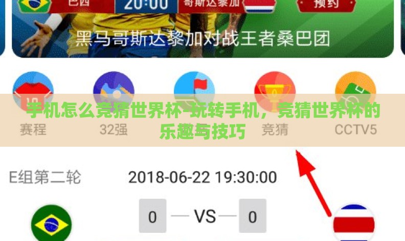 手机怎么竞猜世界杯-玩转手机，竞猜世界杯的乐趣与技巧