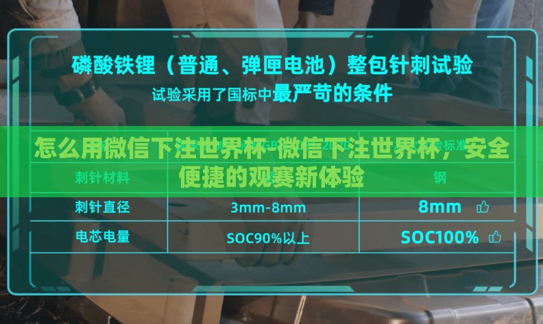 怎么用微信下注世界杯-微信下注世界杯，安全便捷的观赛新体验