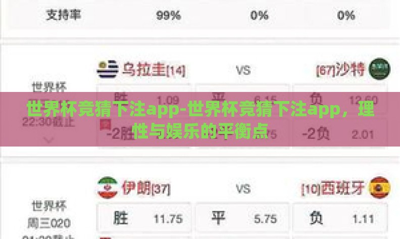 世界杯竞猜下注app-世界杯竞猜下注app，理性与娱乐的平衡点